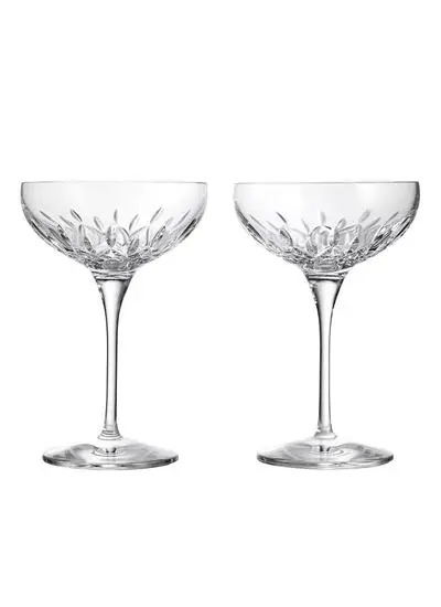 Waterford Crystal Lismore Essence Champagne Saucer Set of 2